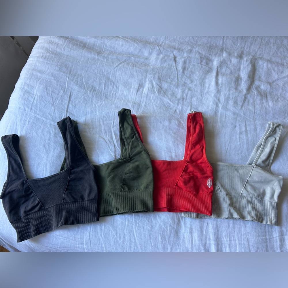 Free People square neck bra (bundle) each top is $48 each. YOU GET ALL OF THEM!